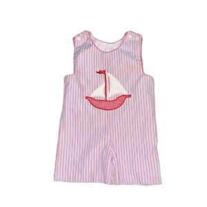 Appliqué Boutique Children Striped Sailboat Jon Jon